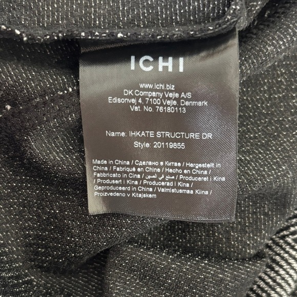 ICHI Women's Medium Mini Dress Long Sleeve Square Neck Streetwear Office Chic - Picture 13 of 13